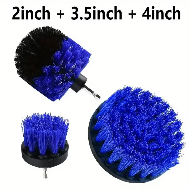 3-Piece Power Scrubber Drill Brush Set for Cleaning Grout, Tile, and Surfaces