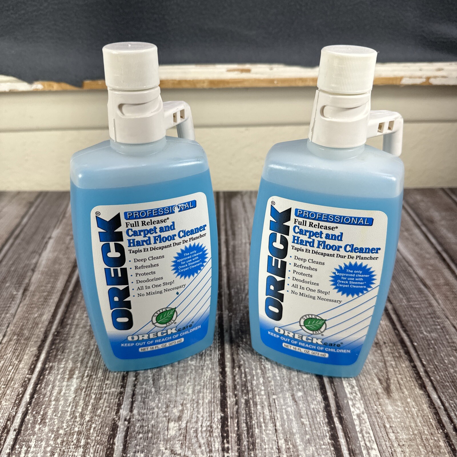 (2) Oreck Professional Full Release Carpet & Hard Floor Cleaner 16 Oz