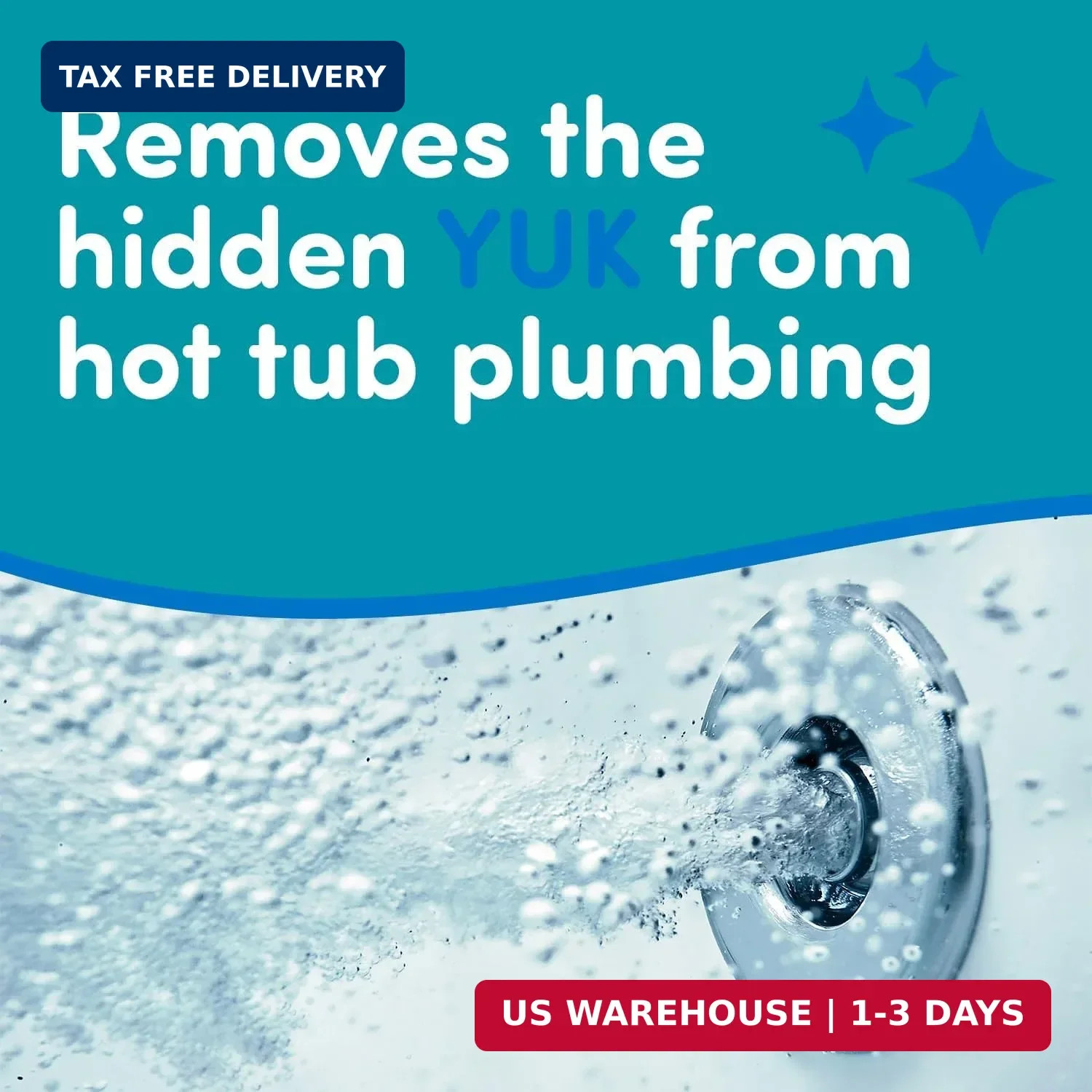Yuk Healthy Hot Tub Cleaner Indoor Outdoor Spa Jet Purge Jetted Bath Care 16oz