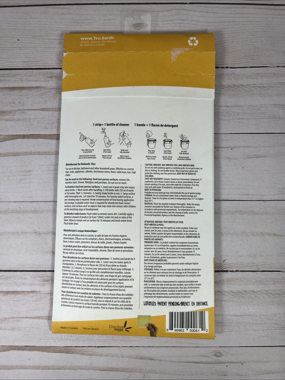 Tru Earth Lemon Fresh Eco-Strips 16 Count Ultra Concentrated (3 Pack)