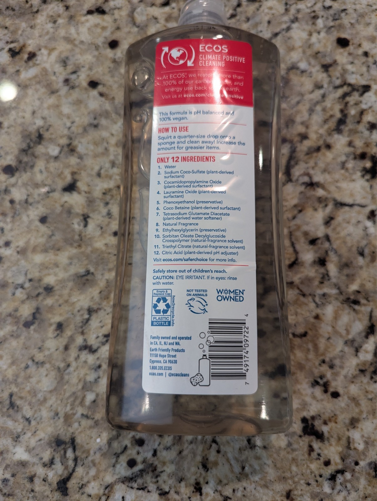ECOS Plant Powered Dish Soap Grapefruit 25 fl oz
