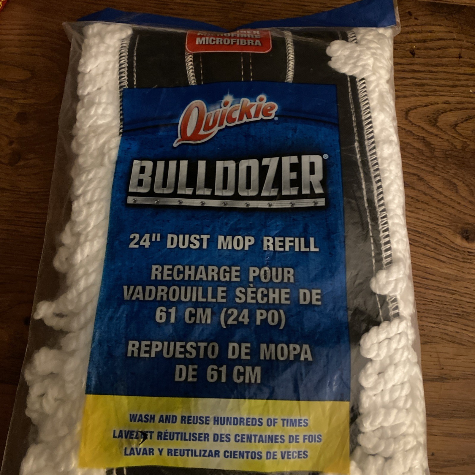Quickie BULLDOZER Microfiber 24″ Dust Mop Refill #0694M New NOS