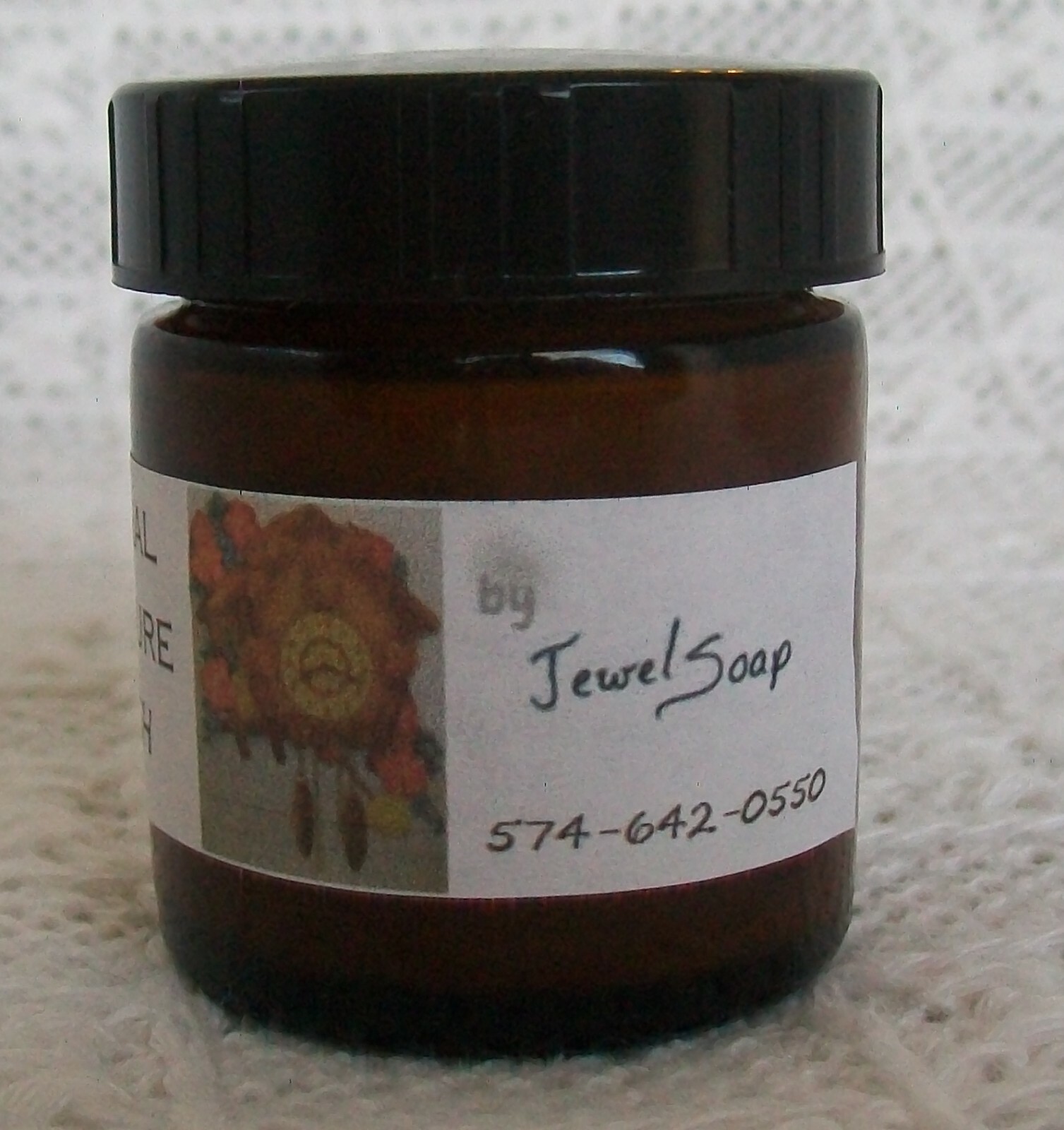 All natural wood furniture polish-1.5 oz. jar, by Jewel Soap-beeswax & olive oil