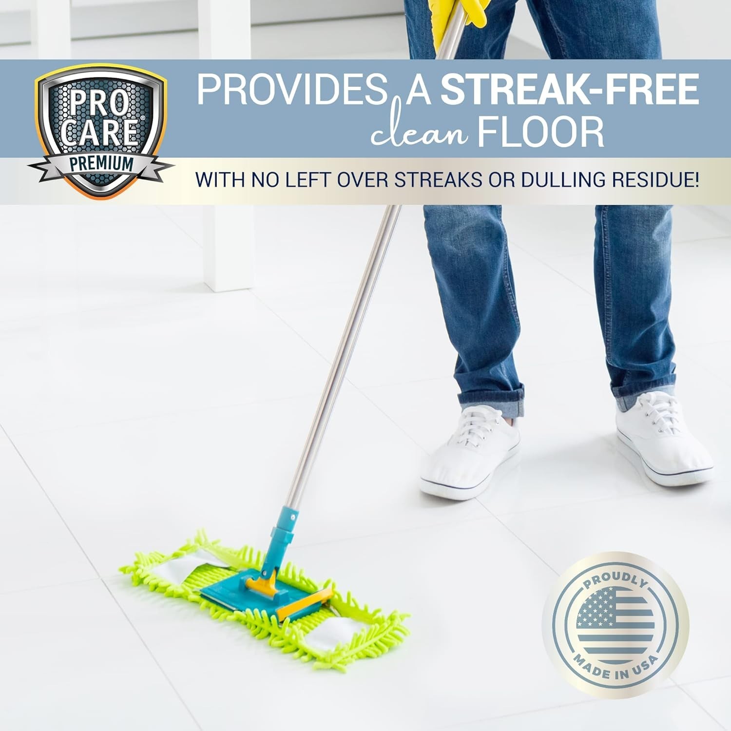 Powerful Citrus Floor Cleaner Concentrate – 128 Fl Oz, Natural Scent, No Residue