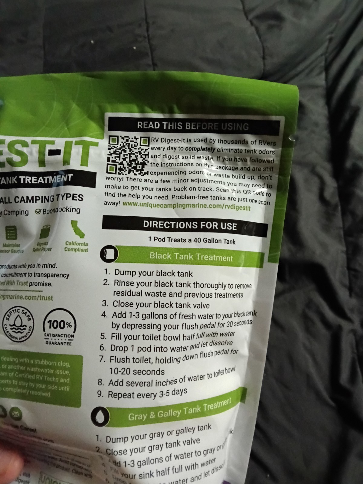 RV Digest-It Drop-In Pod Holding Tank Toilet Treatment (20 Rapid-Dissolve)