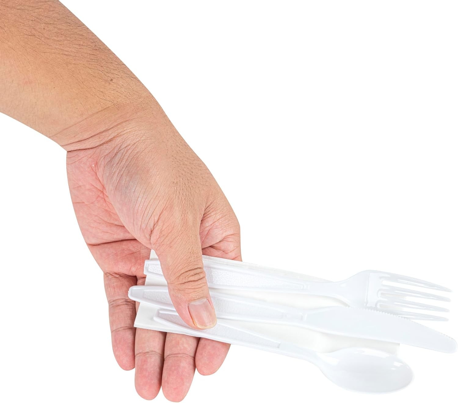 Restaurantware Utensil Kit 500 Pack of Plastic Cutlery Set Individually Wrappe
