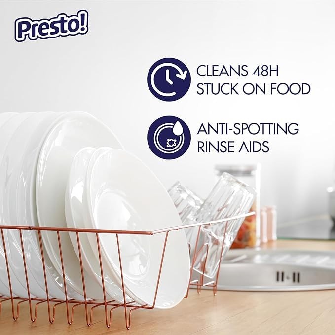 Presto Triple Action Dishwasher Pacs Lemon Scent 90 Count Fresh Scent Power