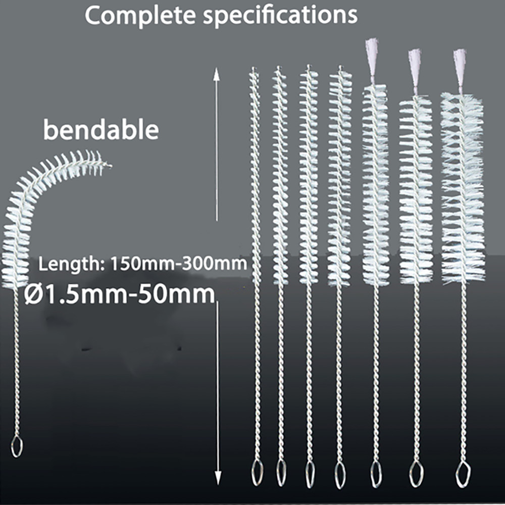 1-10PCS Nylon Straw Cleaner Cleaning Brush Small Long Handle Inner Hole Brushes