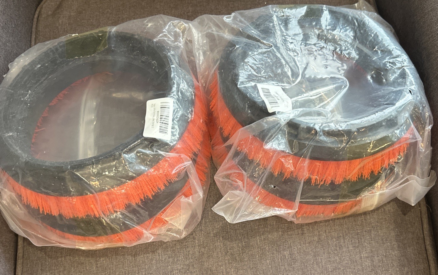 Set 4 237047 Orbiter Nylon Orange 12” Scrub Brush ORB550MC Orbiter Floor Machine