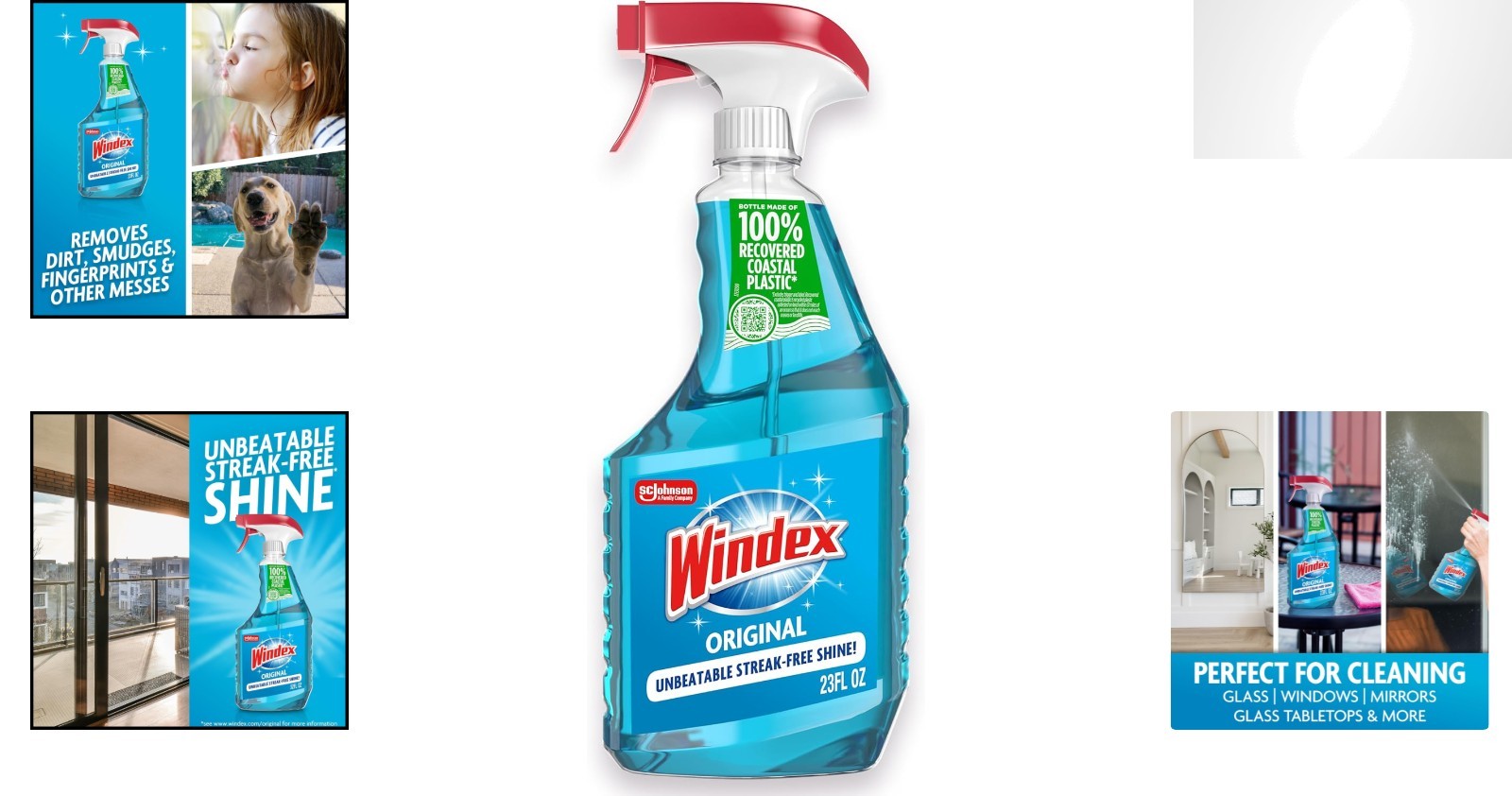 Windex Blue Glass Cleaner, 23 Fl Oz – Streak-Free Shine & Eco-Friendly