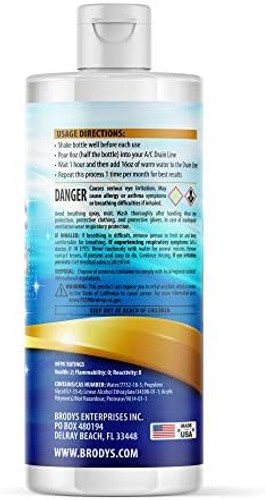 Brodys – A/C HVAC Drain Line Cleaner, 16oz Bottle, 2 MONTH SUPPLY, (Great to …