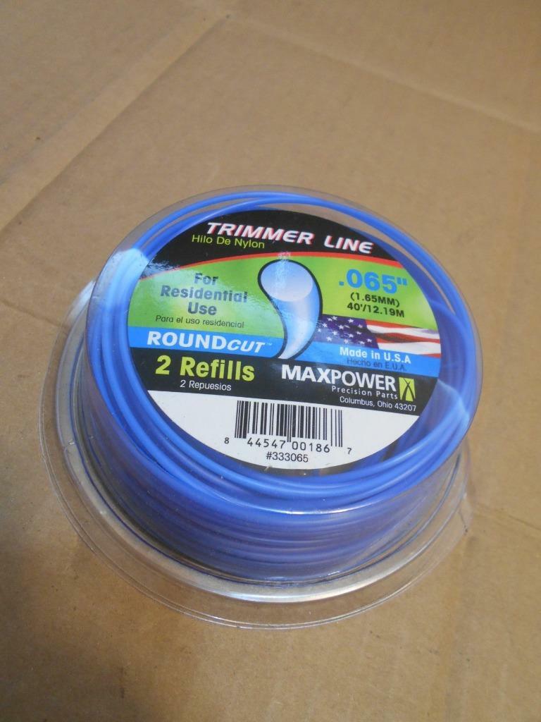 Max Power .065 Round Cut for Residential Use 2 Refills 333065 Qty 12 ~