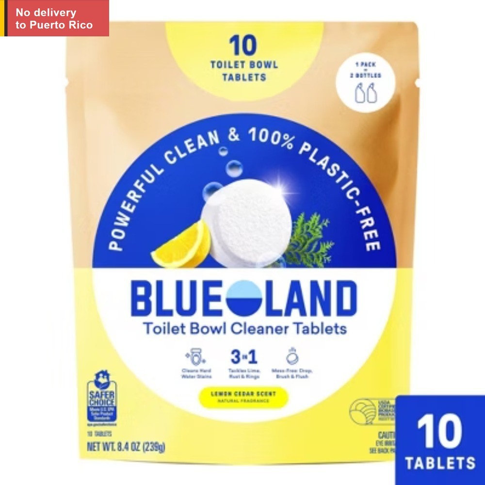 Lemon Cedar Toilet Bowl Cleaning Tablets – 8.4oz/10ct: Hypoallergenic, Vegan