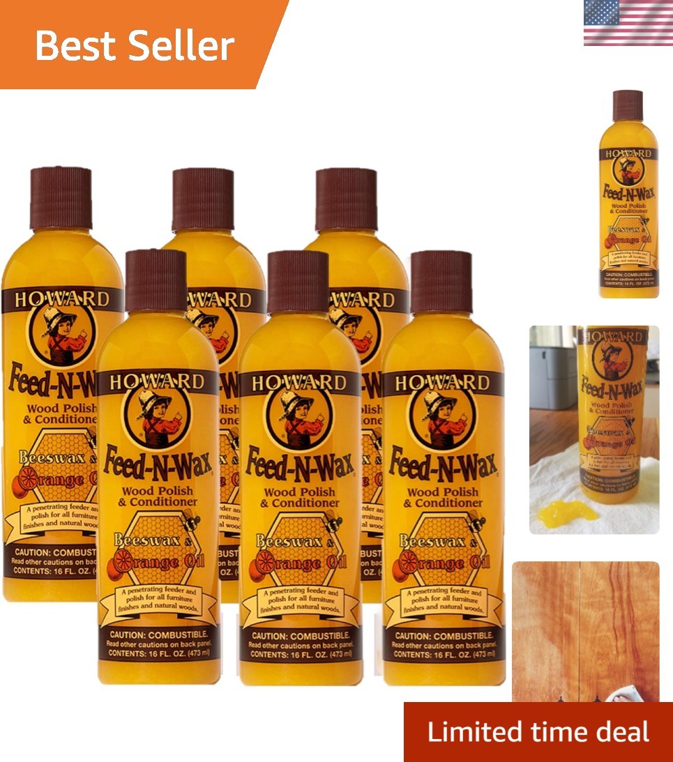 Products Feed-N-Wax Wood Polish & Conditioner, Orange 6, 16 oz
