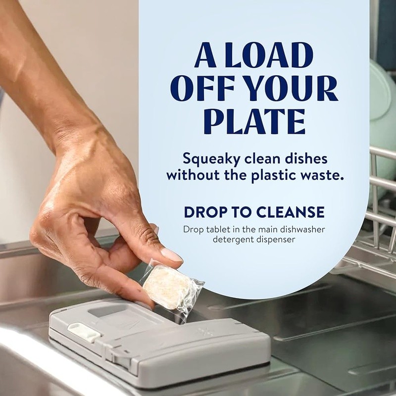 All Natural Dishwasher Pods Lemon Fresh Chemical Free Powerful Cleaning 30 Count