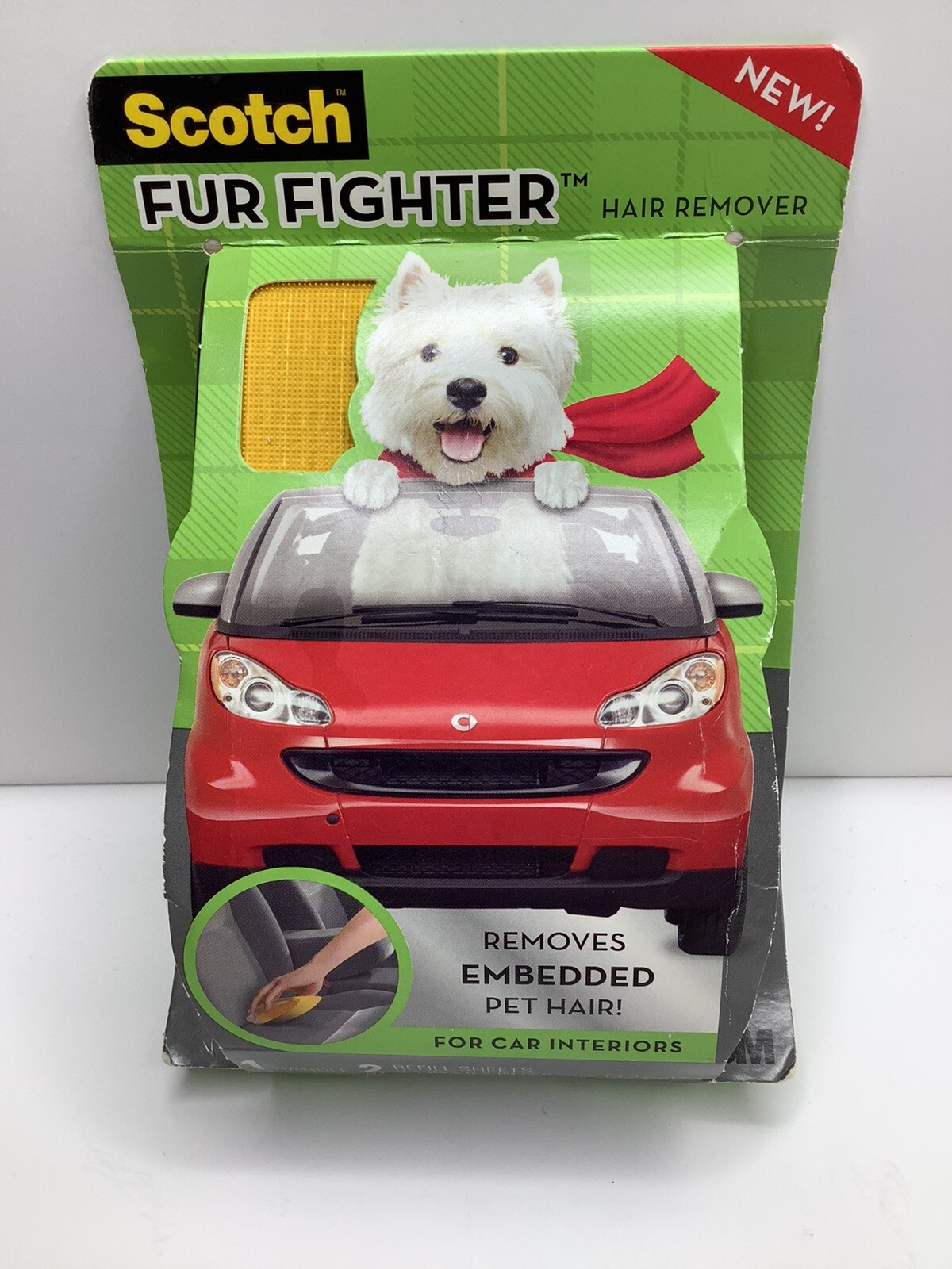 New Sealed Scotch Fur Fighter Starter Kit 1 Handle 2 Refill Sheets
