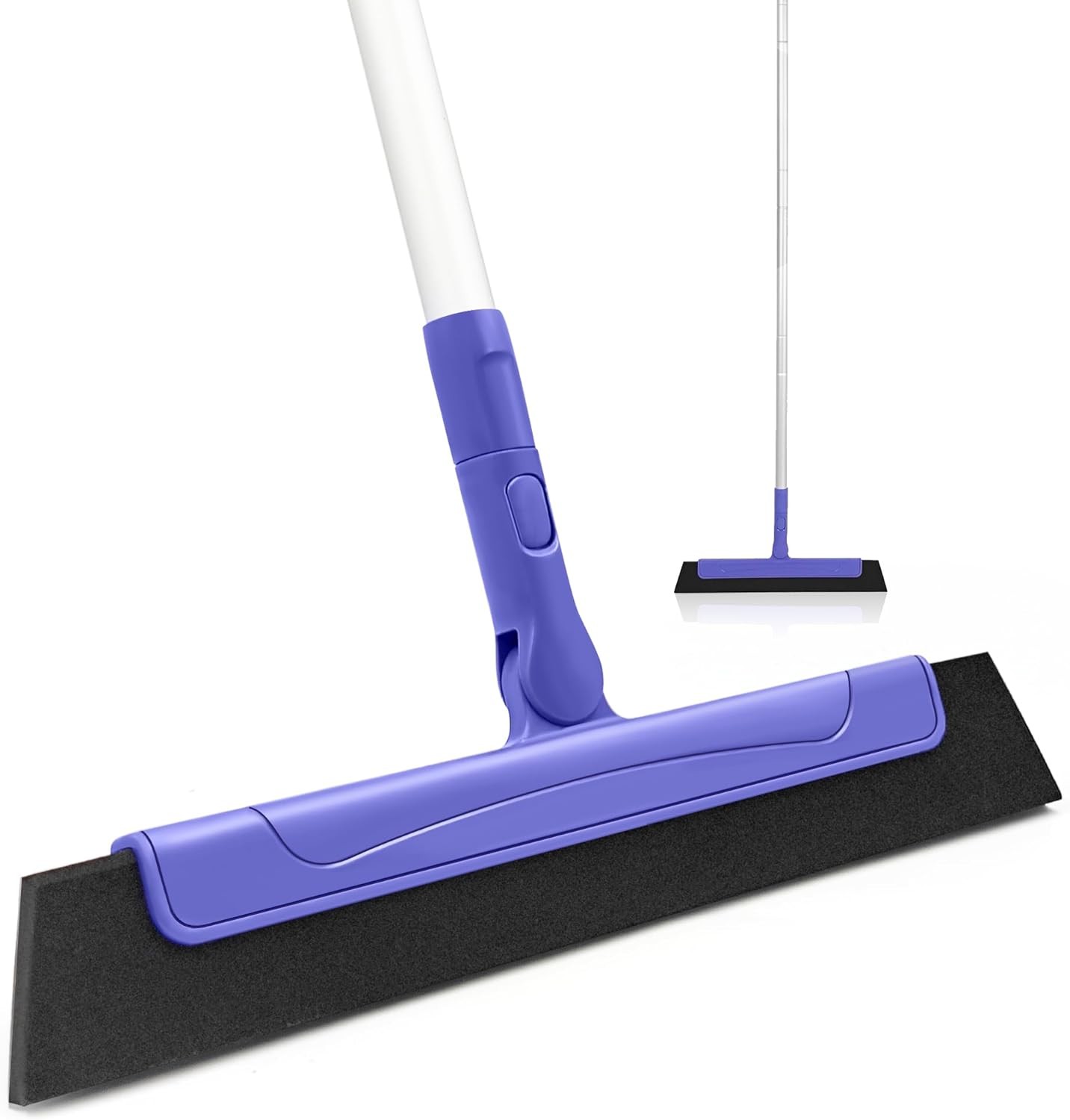Floor Squeegee with 180° Rotating Head, EVA Foam Blade Squeegee for Floor with