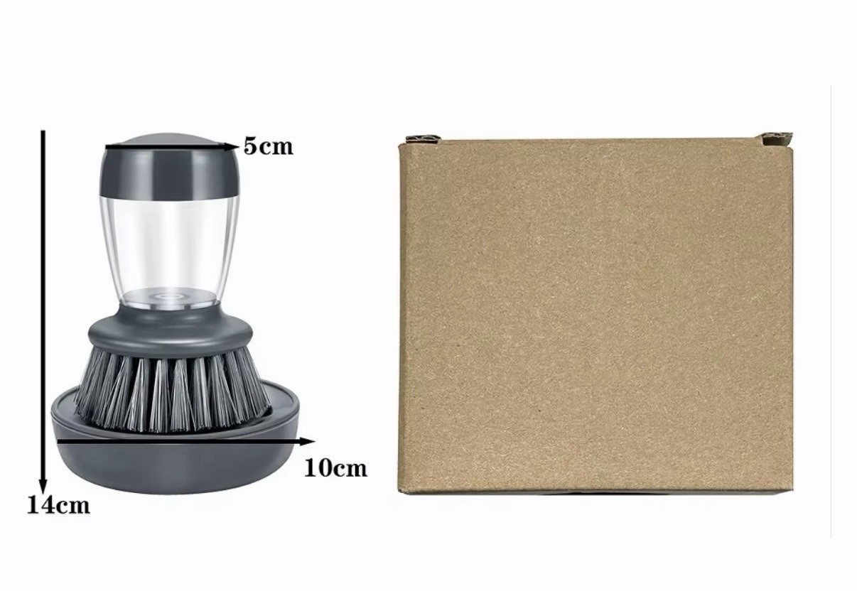 2 Piece Kitchen Brush with Bracket for Cleaning Pot,Soap Palm Brush Storage Set