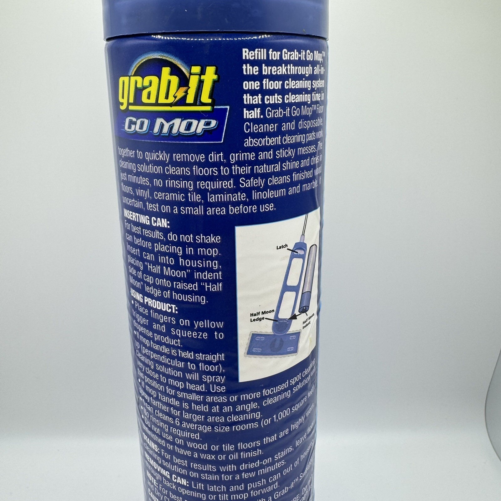 GRAB IT Mopping System Floor Cleaner Refill Discontinued 20 oz SC Johnson 2002