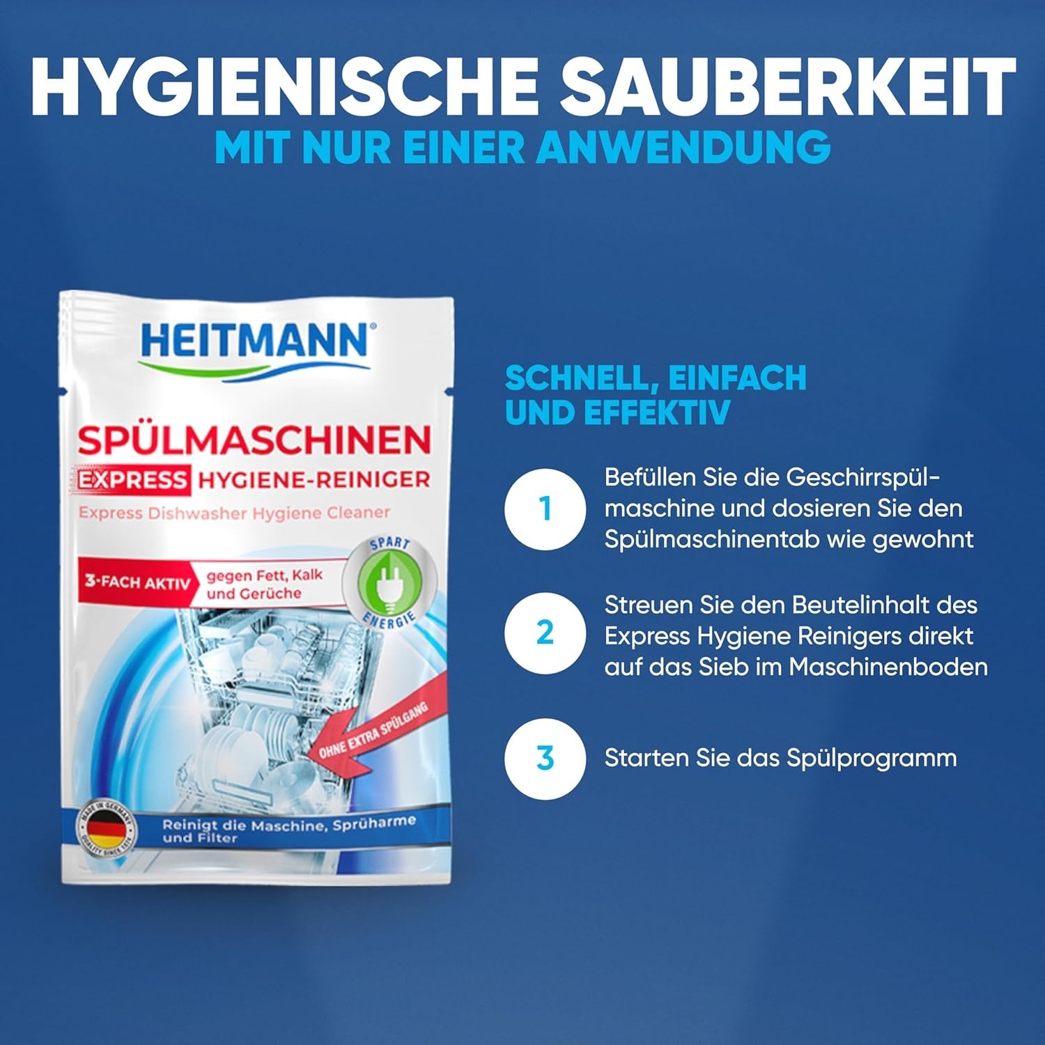 Quick & Efficient 30g Dishwasher Hygiene Solution – Cleans in Just 20 Minutes