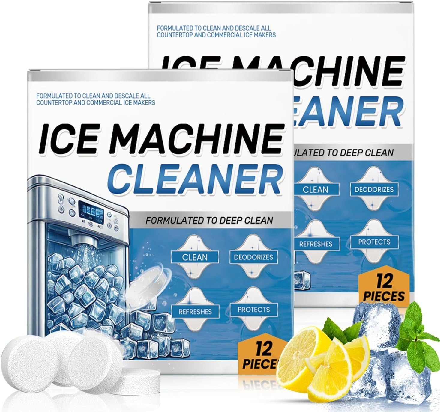 Ice Machine Cleaner Maker Descaler 24 Clean Tablets for Ice Makers Bulk 1 New