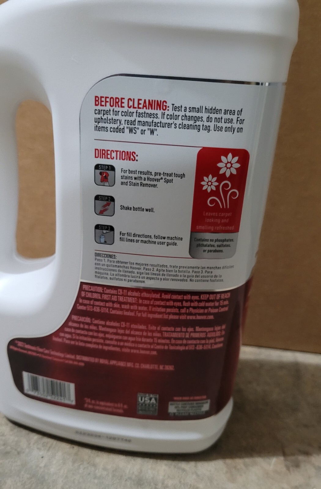 Hoover Everyday Dirt Grime Fighter Carpet Cleaner Solution 64 Oz (PACK OF 4)