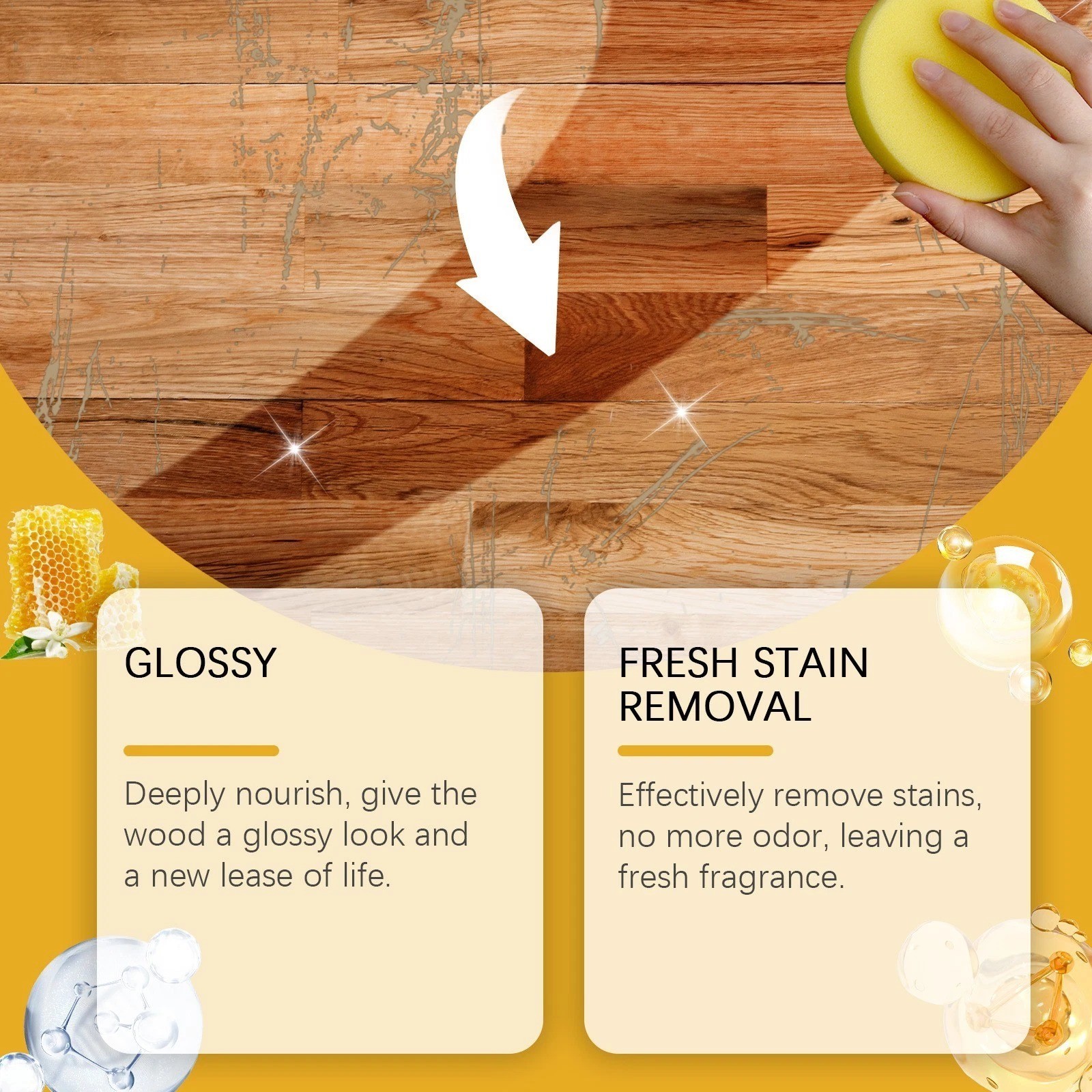Beeswax Spray Essential Oil Wax,Multi-Purpose Furniture Polish,Wood Care Spray