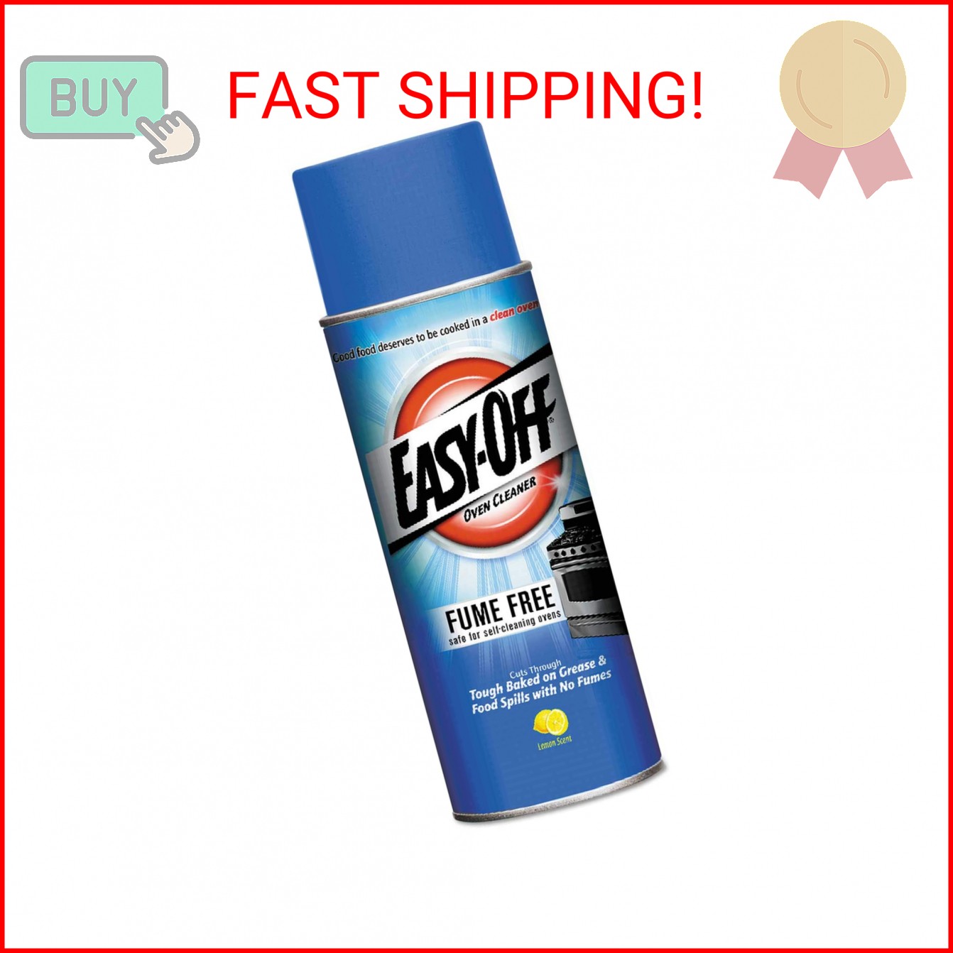 EASY-OFF Fume-Free Oven Cleaner, Lemon Scent, 14.5 Oz Aerosol Spray