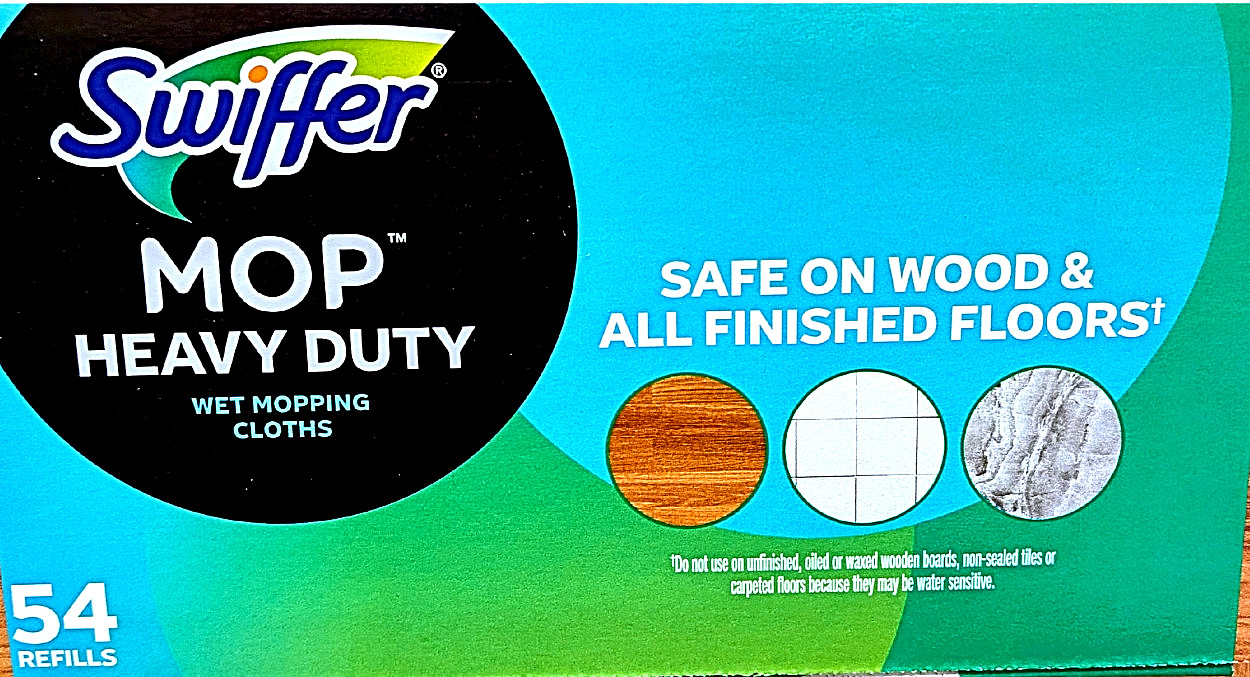 Swiffer Heavy Duty Wet Pad Mopping Cloth Refills Lavender 54-count