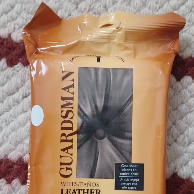 Guardsman Leather Cleaner Wipes 20ct Resealable Scent Free EPA Safer 470200