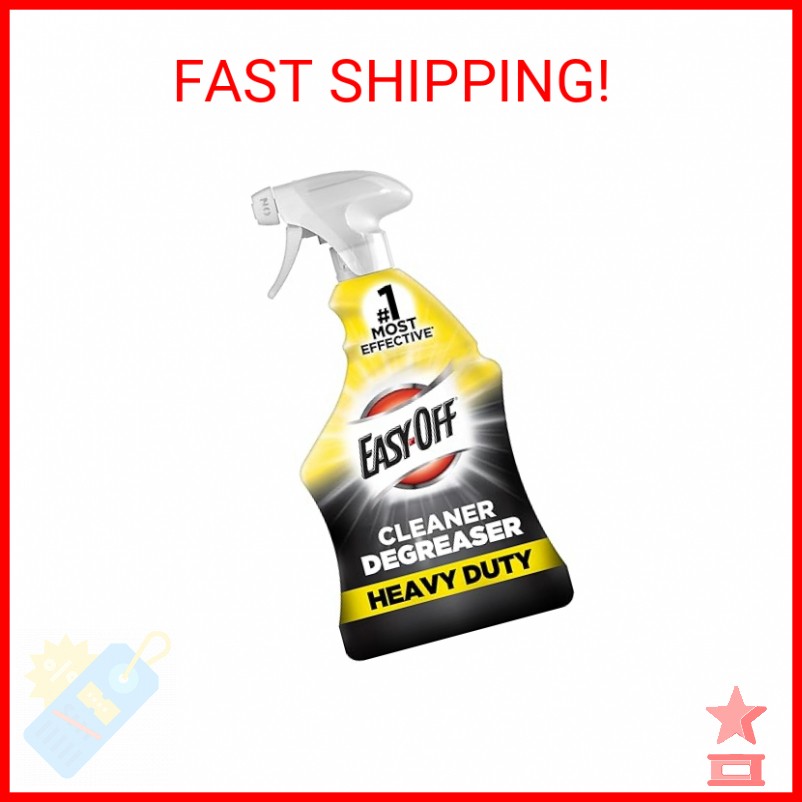 Easy-Off Heavy Duty Degreaser Cleaner Spray, Kitchen Degreaser, 32 Oz