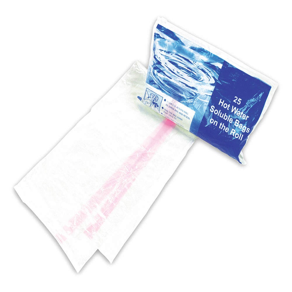 GRAINGER APPROVED WSB2633 Water Soluble Laundry Bag,26 in W,Green 49NU63