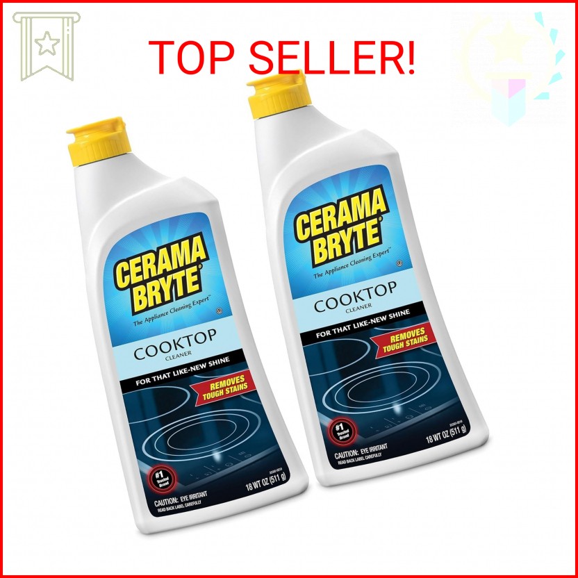 Cerama Bryte Removes Tough Stains Cooktop and Stove Top Cleaner for Glass – Cera