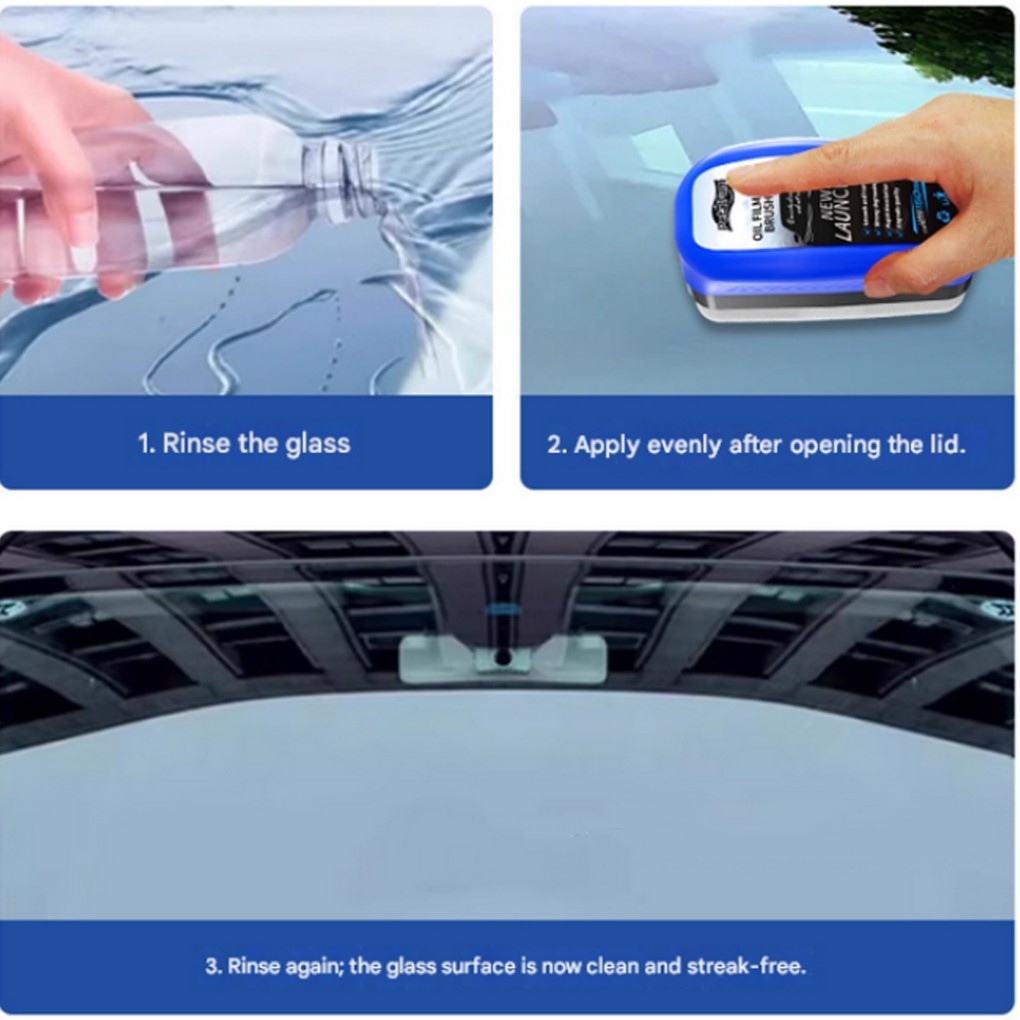 Car Windshield Oil Film Remover, Car Windshield & Side Window Cleaning Tool