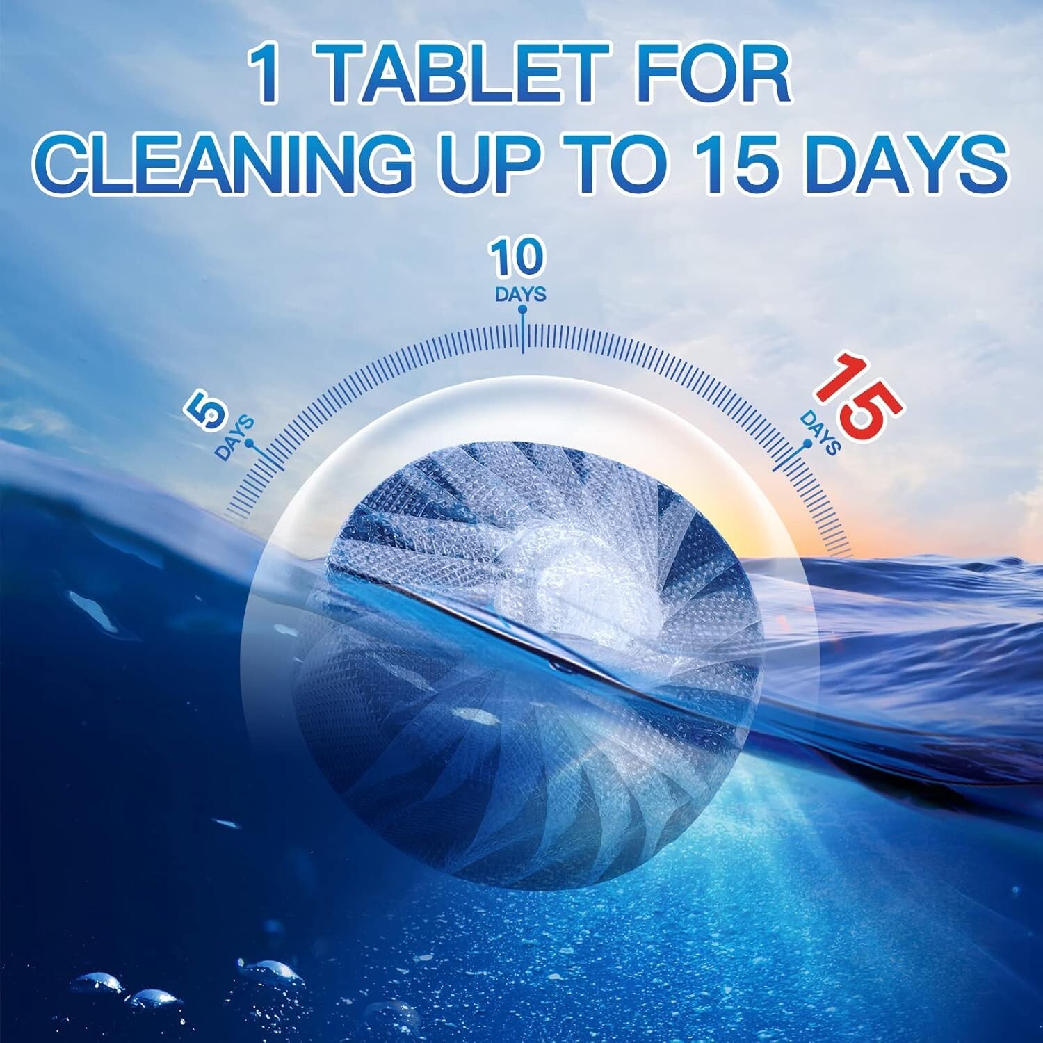30-Pack Toilet Cleaner Tablets – Effective, Easy, Fragrance-Free, Lasts 15 Days