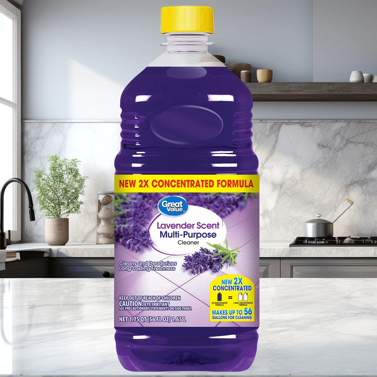 (3 pack) Concentrated Multi Purpose Cleaner, Lavender Scent, 56 fl oz