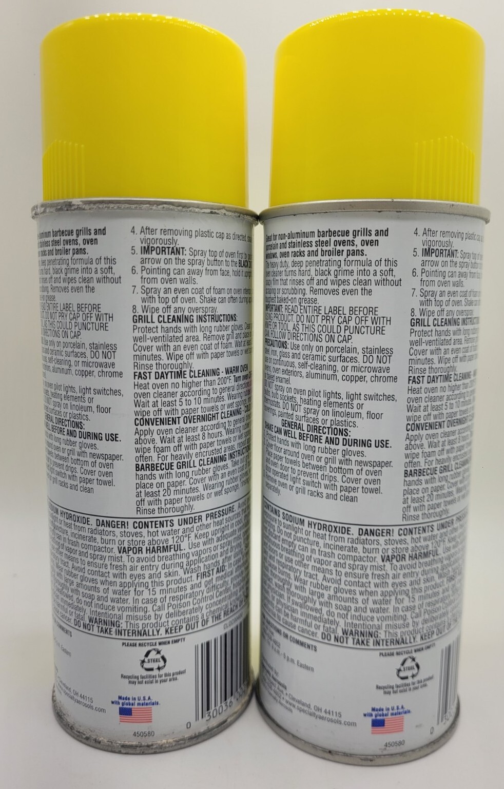 (Bundle Of 2) Heavy Duty Oven & BBQ Grill Cleaner Spray in Lemon Scent, 14.5 Oz