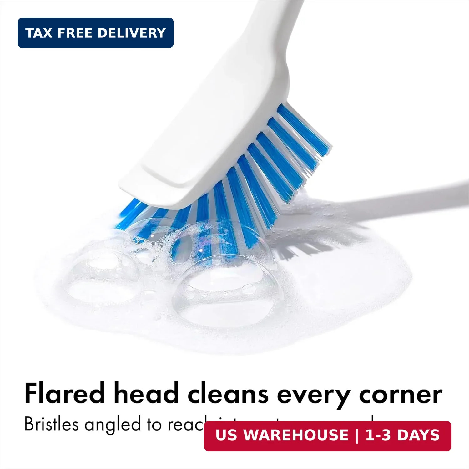 OXO Good Grips Dish Scrub Brush with Non-Slip Handle, Nylon Bristles