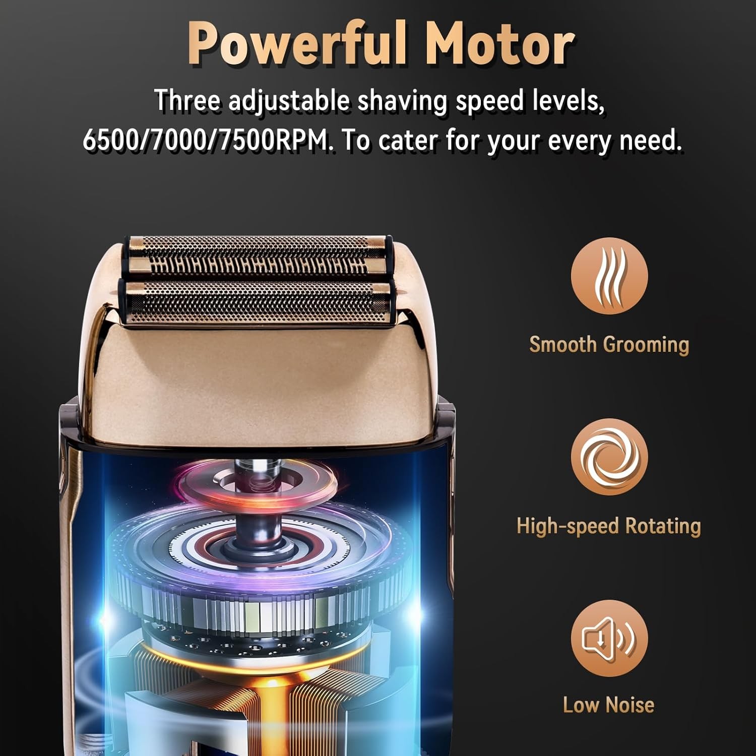 Ufree Close Shave Electric Foil Shavers for Men, 3-Speed Electric Razor, Bald