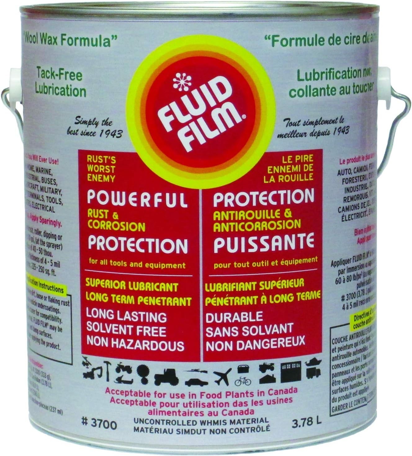 1Gal Fluid Film Can Rust Inhibitor Rust Prevention Anti Corrosion Rust Coating