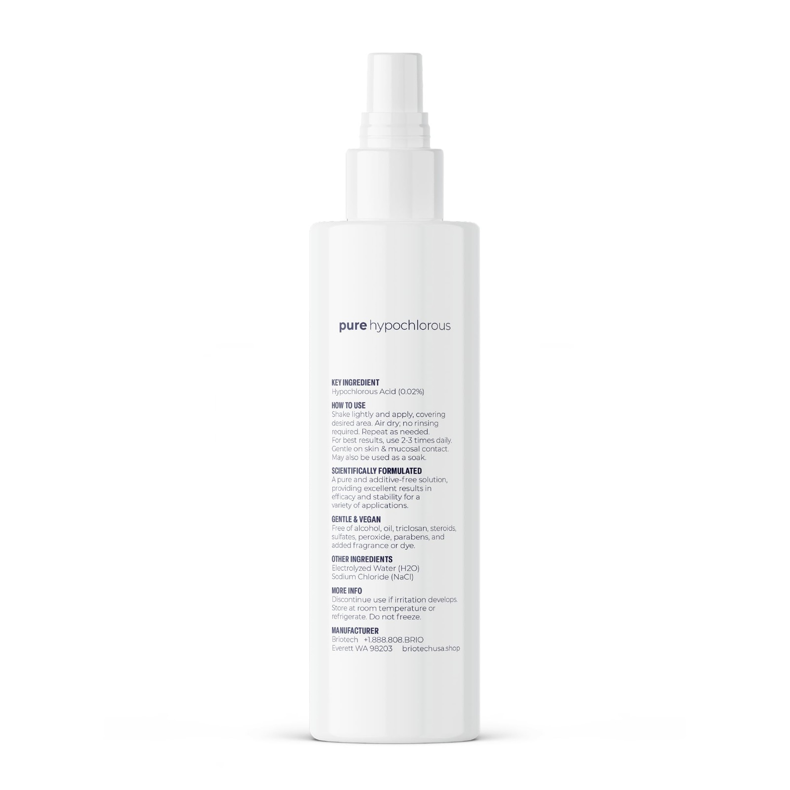 Pure Hypochlorous Acid Spray and Cleanser, Original Premium HOCl Topical Solu…
