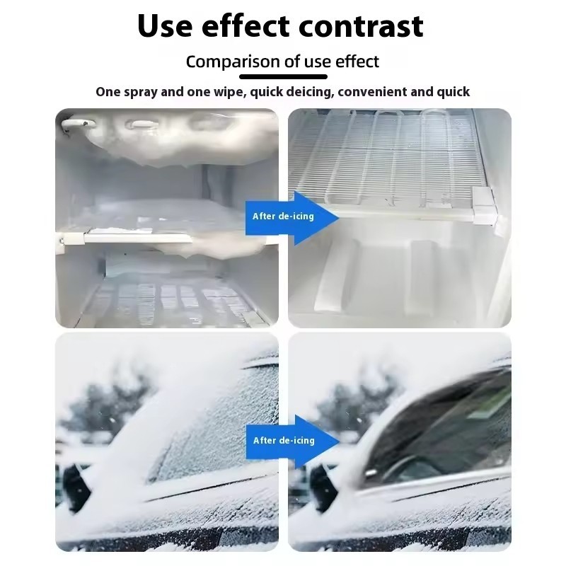 Freezer Defroster Spray 120ml De-Icer Fast Melt Refrigerator Car Windshield Lock