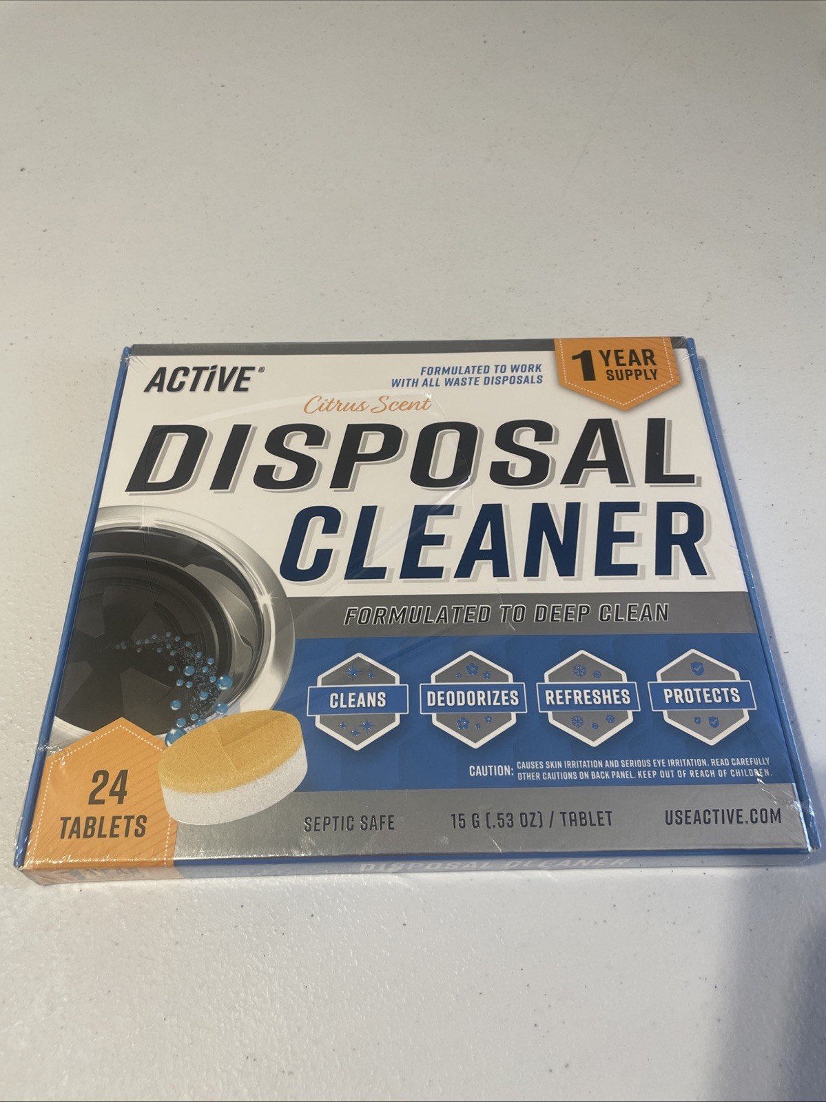 Active Garbage Disposal Cleaner Deodorizer Tablets 24 Tablets Citrus Scent