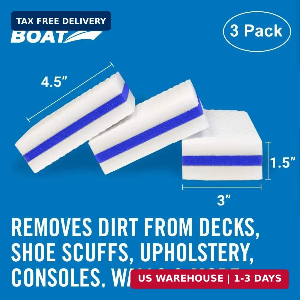 Boat Erasers by Better Boat – Cleaning Sponge for Scuff Marks & Grime, Marine Ac
