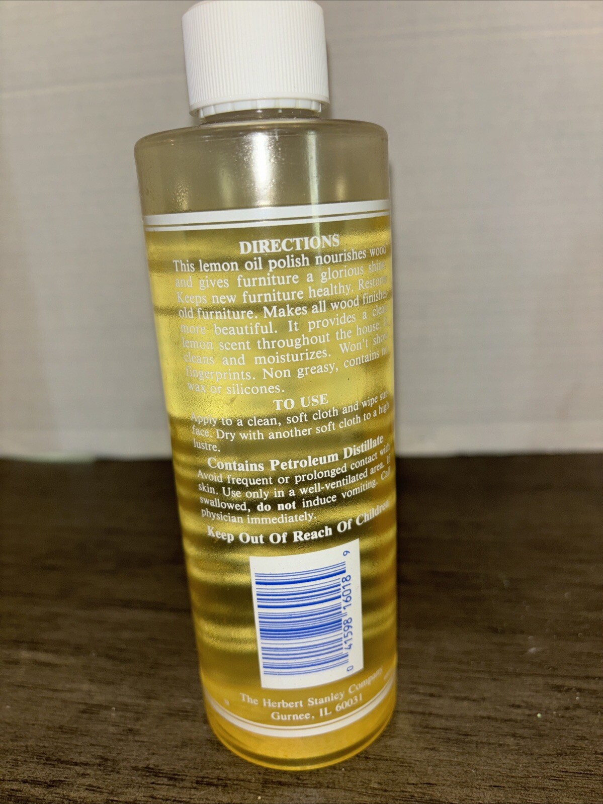Vintage Weiman Natural Lemon Oil Furniture Polish With Sunscreen 16 oz 95% Full