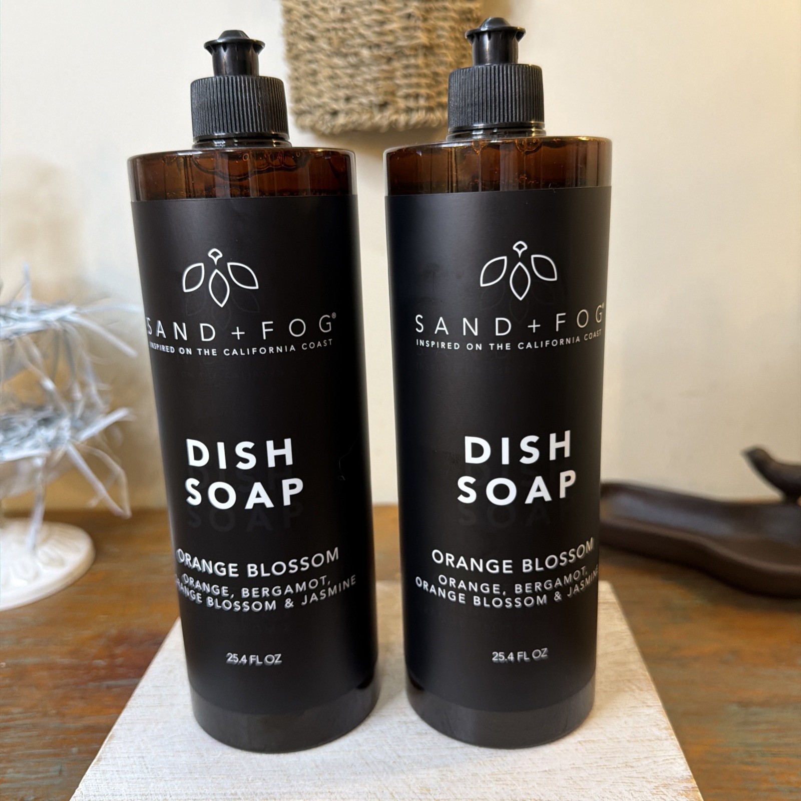Sand + Fog Pack Of 2 Orange Blossom Dish Soap. 25.4 oz Each. New.