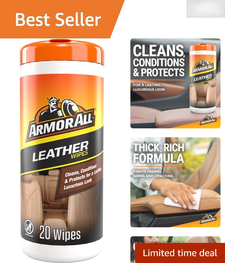 20 Count Leather Car Wipes – Clean, Condition & Protect Luxurious Interiors