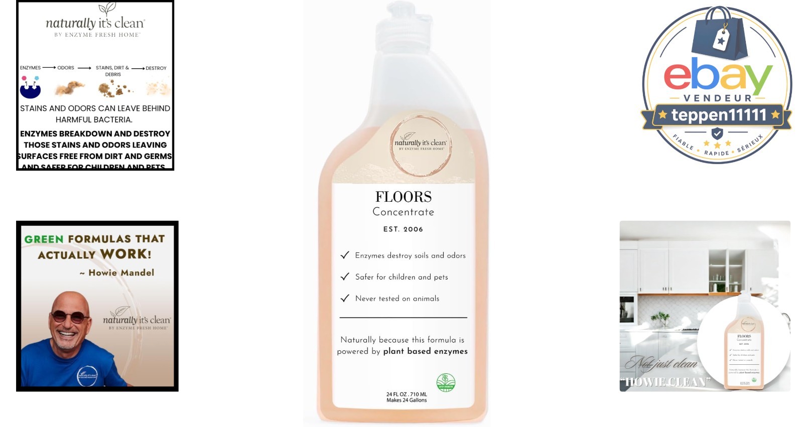 24 Fl Oz Plant Based Floor Cleaner for All Floor Types, Safe for Kids & Pets