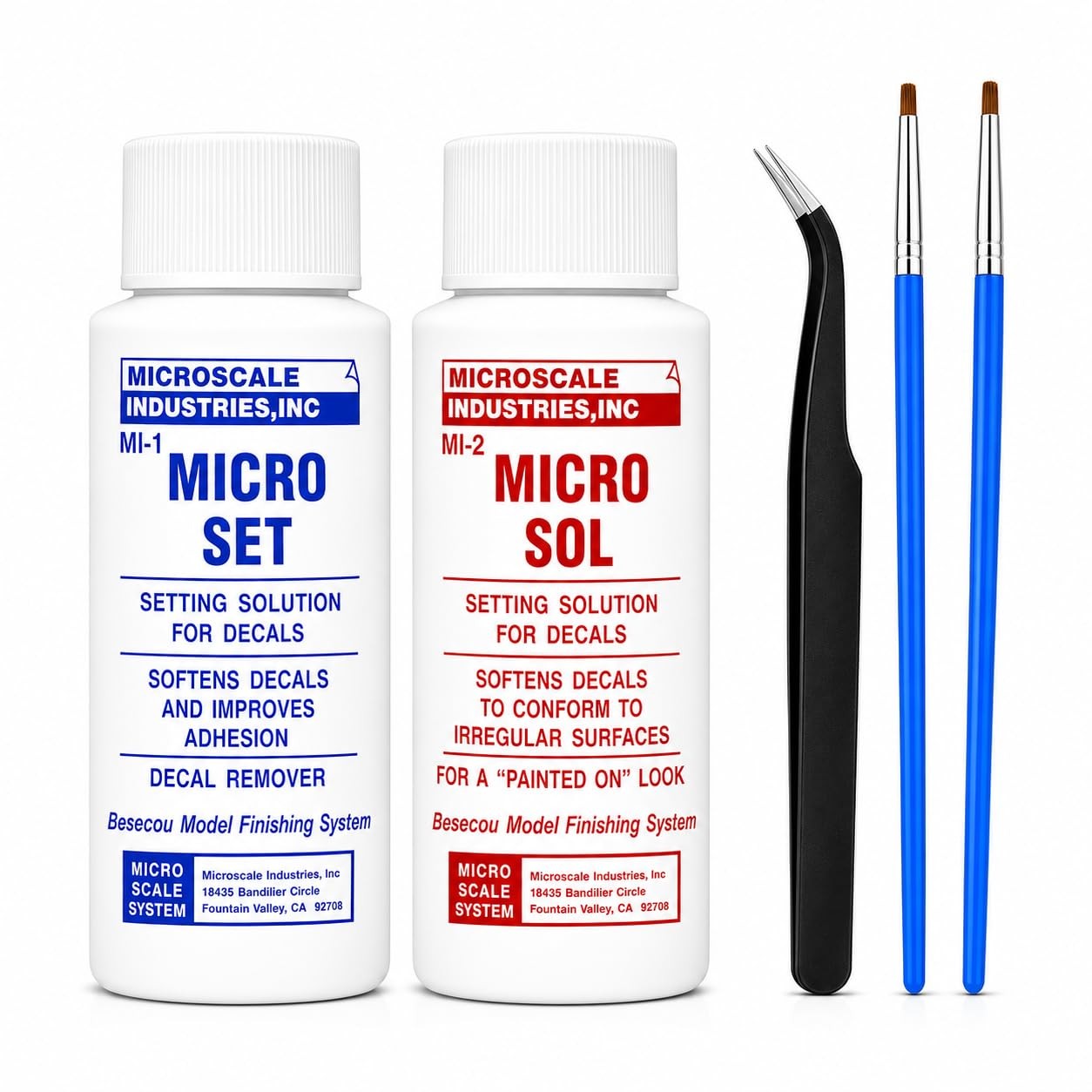 Decal Setting Solution-Micro Scale Micro Sol 102 + Micro Set 101 Package Decal