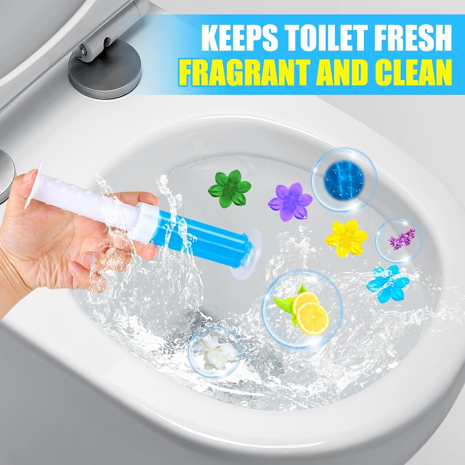 4 Pack Toilet Gel Stamps 48 Count Toilet Bowl Cleaner Gel 4 Scents Fresh